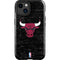 NBA Chicago Bulls Black Distressed iPhone 15 Impact Case